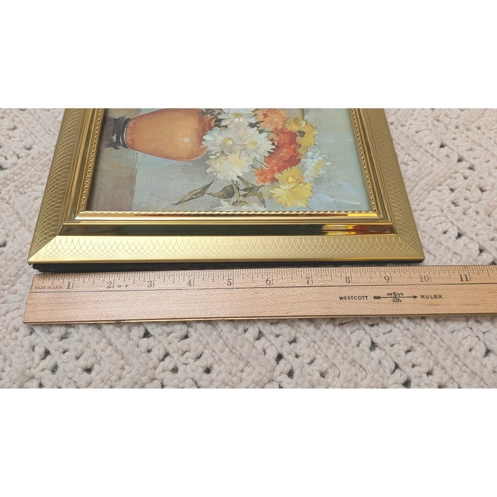 Fetco Gold‎ Etched Metal Picture Frame 8x10 Vintage Scalloped Beaded Tabletop